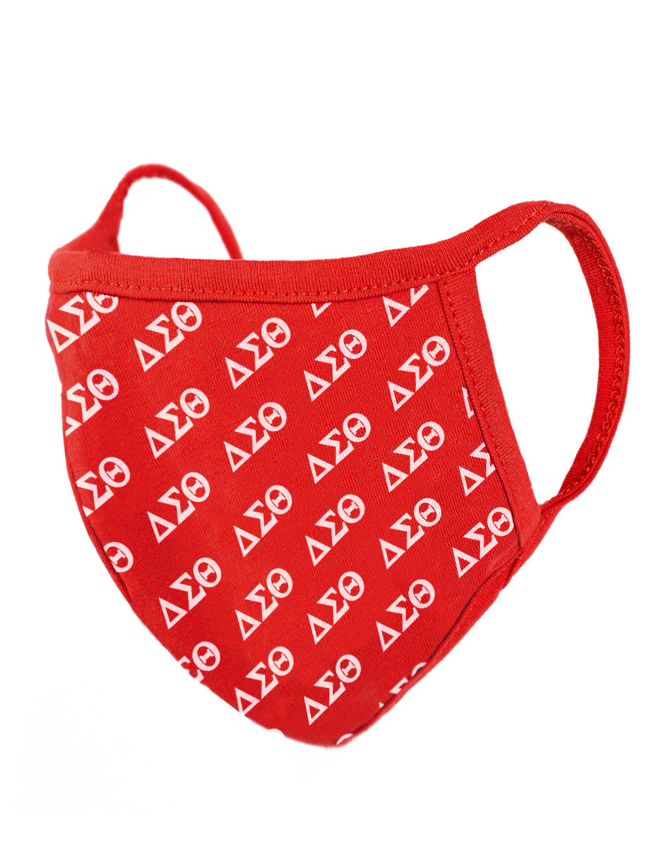 Delta Sigma Theta Sorority Face Mask With Filter Pocket Crimson Brothers And Sisters Greek Store
