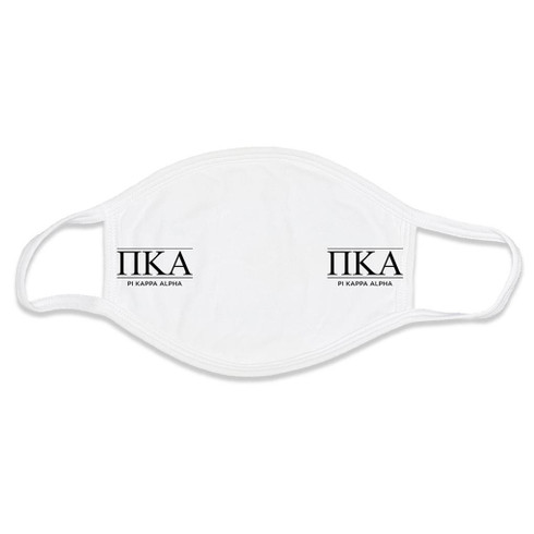 Pi Kappa Alpha PIKE Fraternity Face Mask- White
