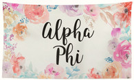 Alpha Phi Sorority Flag- Floral