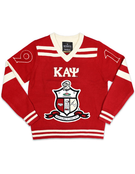 Kappa Alpha Psi Fraternity Pull Over V-Neck Sweater- Front