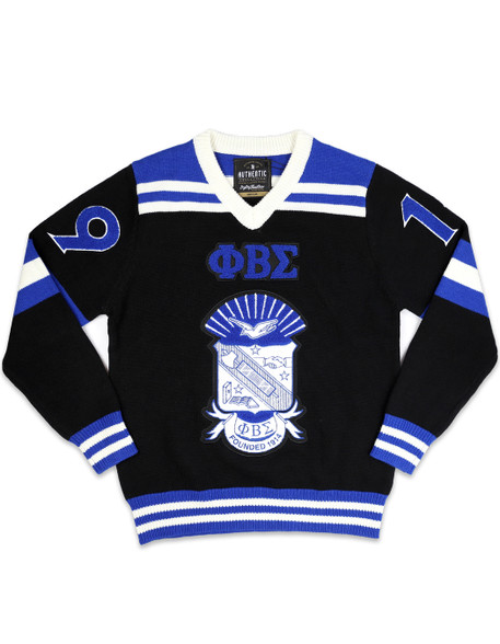 Phi Beta Sigma Fraternity Pull Over V-Neck Sweater-Front