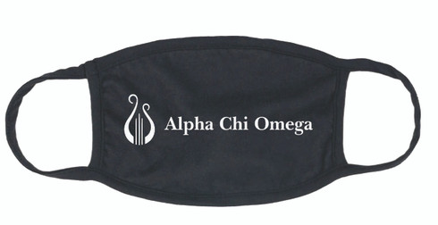 Alpha Chi Omega Sorority Face Mask-Organization Symbol- Black