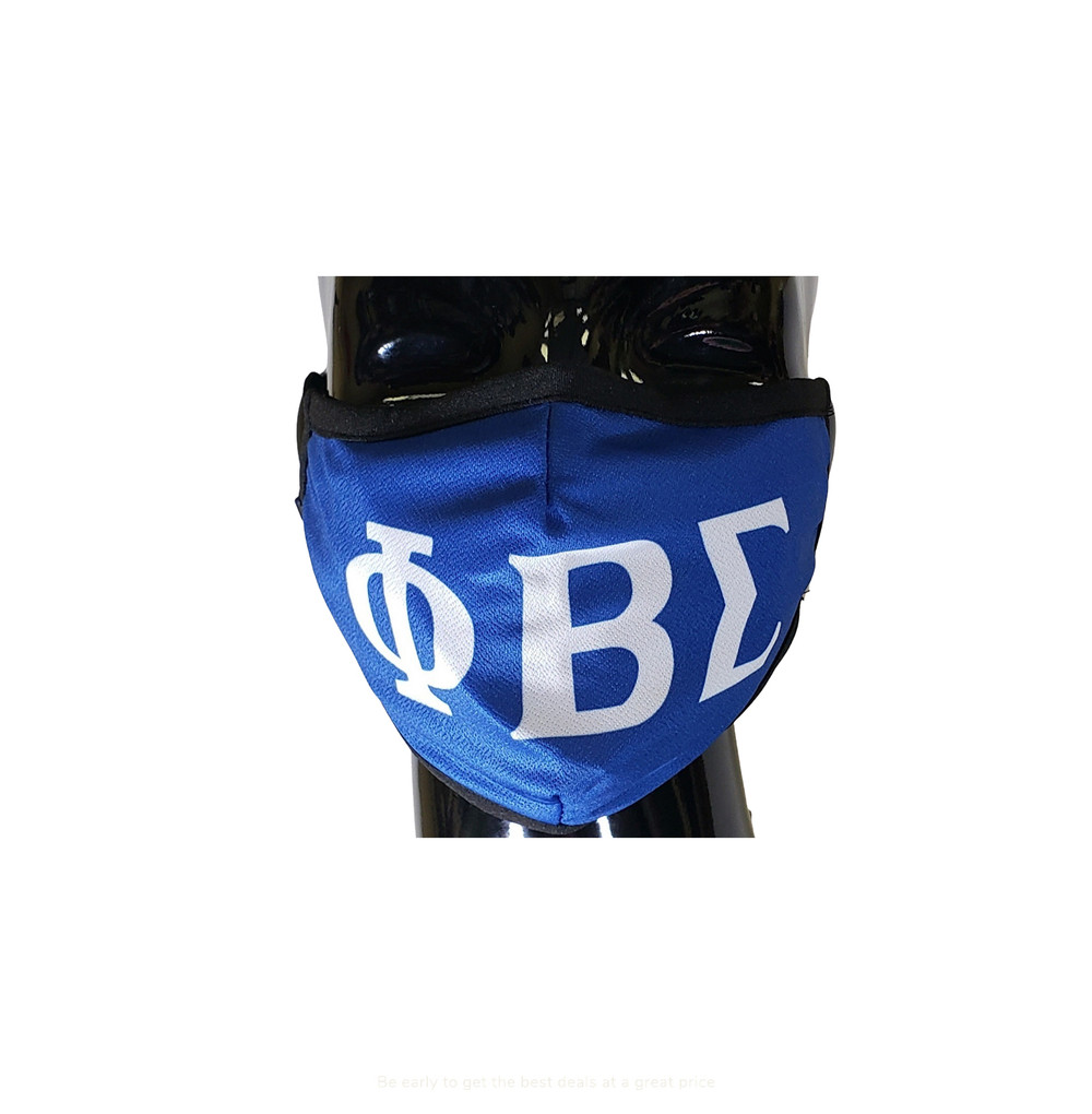 Phi Beta Sigma Fraternity Face Mask Classic Style Three Greek Letters