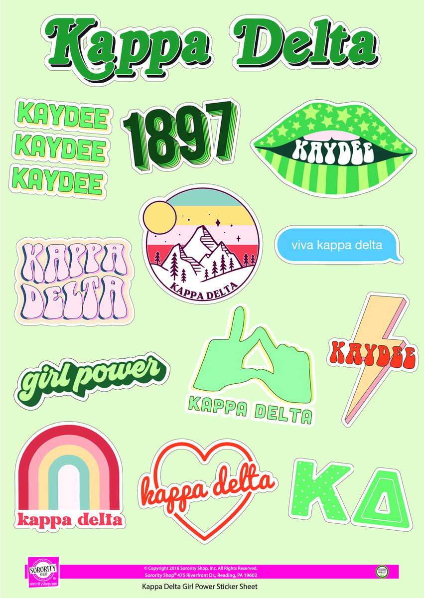 100 Kappa Delta Stickers RESERVE LISTING for Mia Sorority Stickers Bulk Order