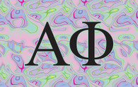Alpha Chi Omega Sorority Flag- Iridescent Black Light 