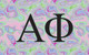 Alpha Chi Omega Sorority Flag- Iridescent Black Light 