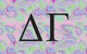 Delta Gamma Sorority Flag- Iridescent Black Light