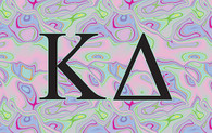 Kappa Delta Sorority Flag- Iridescent Black Light