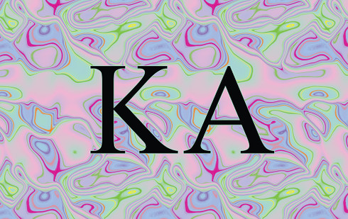 Kappa Alpha Fraternity Flag- Iridescent Black Light