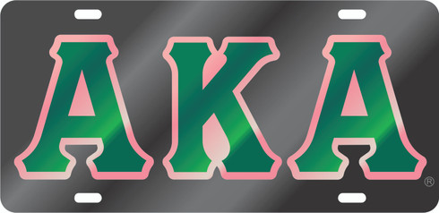 Alpha Kappa Alpha AKA Sorority License Plate-Black