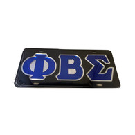 Phi Beta Sigma Fraternity License Plate-Black
