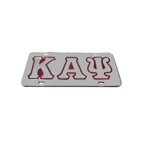 Kappa Alpha Psi Fraternity License Plate-Silver 