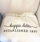 Kappa Delta Sorority Crewneck Sweatshirt- White- Script 