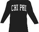 Chi Phi Fraternity Long Sleeve Shirt- Black