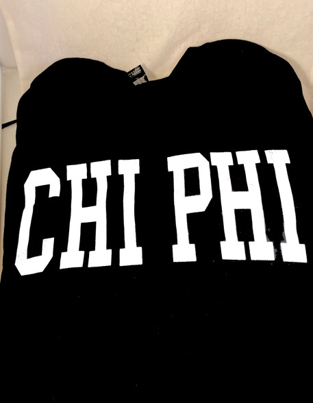 Chi Phi Fraternity Long Sleeve Shirt- Black