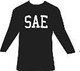 Sigma Alpha Epsilon SAE Fraternity Long Sleeve Shirt- Black