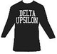 Delta Upsilon Fraternity Long Sleeve Shirt- Black