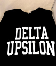  Delta Upsilon Fraternity Long Sleeve Shirt- Black