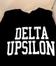  Delta Upsilon Fraternity Long Sleeve Shirt- Black