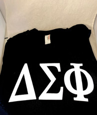 Delta Sigma Phi Fraternity Long Sleeve Shirt- Black