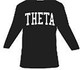 Kappa Alpha Theta Sorority Long Sleeve Shirt- Black