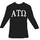 Alpha Tau Omega Fraternity Long Sleeve Shirt- Black