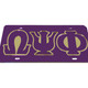 Omega Psi Phi Fraternity License Plate-Purple 
