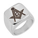 Mason Masonic Stainless Steel Ring-Symbol 