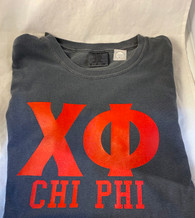 Chi Phi Fraternity Short Sleeve Shirt-Pepper 