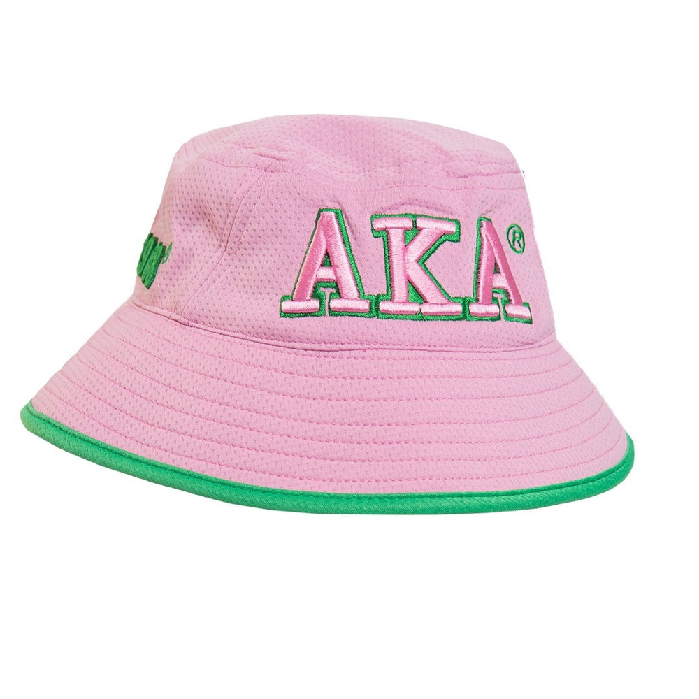 Alpha Kappa Alpha Sorority Bucket Hat-Pink/Green- Style 2 - Brothers and  Sisters' Greek Store