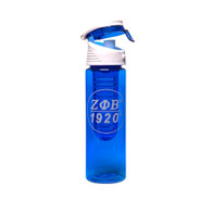 Zeta Phi Beta Sorority Tritan Water Bottle with Fruit-Infuser 
