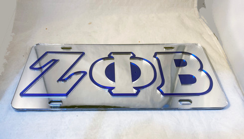 Zeta Phi Beta Sorority License Plate-Silver