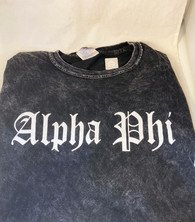 Alpha Phi Sorority Mineral Wash Shirt-Style 2