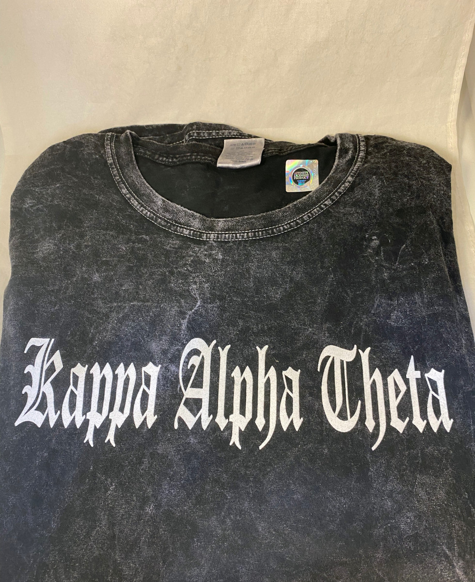 New! Kappa Alpha Theta Sorority Shirt English Spelling-Size Medium 