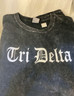 Delta Delta Delta Tri-Delta Sorority Mineral Wash Shirt-Style 2