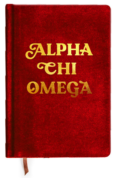 Alpha Chi Omega Sorority Velvet Notebook 