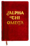 Alpha Chi Omega Sorority Velvet Notebook 
