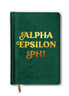 Alpha Epsilon Phi AEPHI Sorority Velvet Notebook 