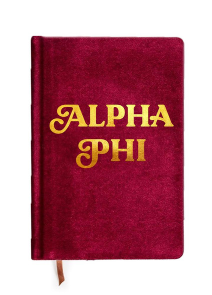Alpha Phi Sorority Velvet Notebook 