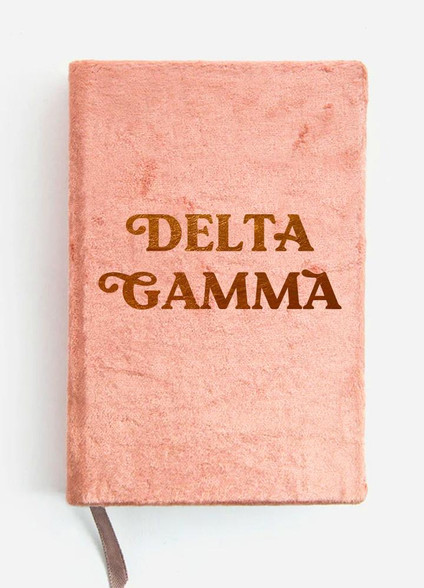 Delta Gamma Sorority Velvet Notebook 