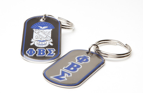 Phi Beta Sigma Fraternity Dog Tag Key Chain 