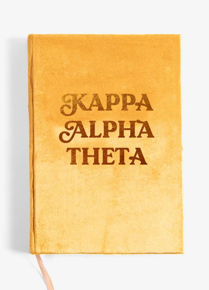 Kappa Alpha Theta Sorority Velvet Notebook 