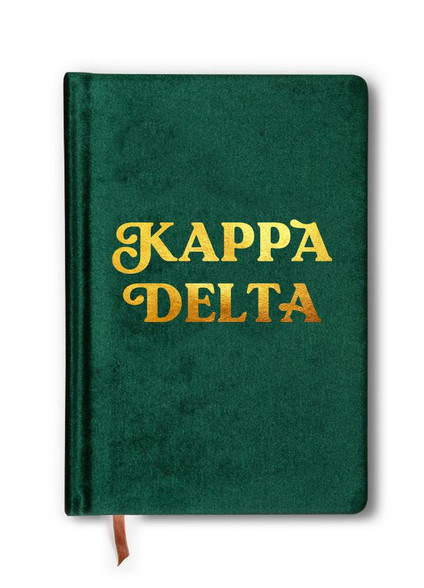 Kappa Delta Sorority Velvet Notebook 