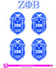 Zeta Phi Beta Sorority Crest Sticker Sheet