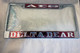 Delta Sigma Theta Sorority Diamond Life License Plate Frame- Crimson/Silver