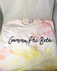 Gamma Phi Beta Sorority Tie-Dye Shirt- Script 