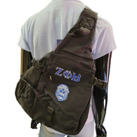 Zeta Phi Beta Sorority Sling Shoulder Bag-Black