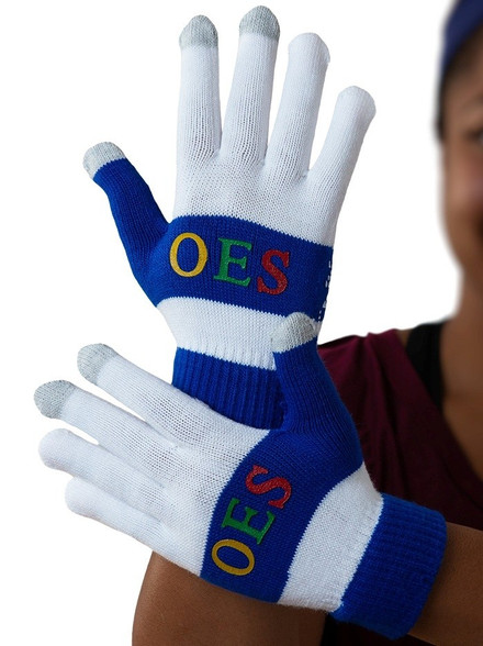 Order of the Eastern Star OES Knit Gloves 