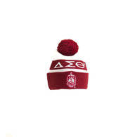 Delta Sigma Theta Knit Beanie with Crest- Style  2