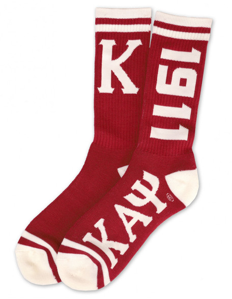 Kappa Alpha Psi Fraternity Socks-Crimson-Style 2
